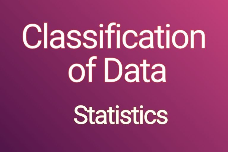 Classification of data